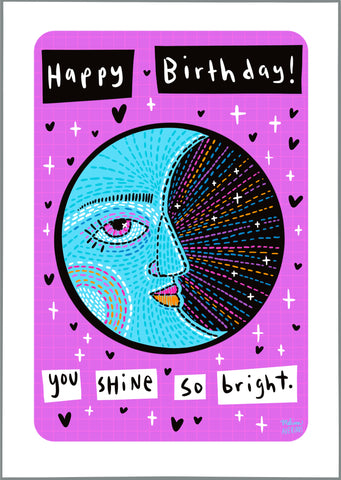 HAPPY BIRTHDAY YOU SHINE SO BRIGHT card