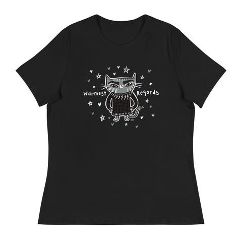 DAVID ROSE KITTY WARMEST REGARDS Women's Relaxed T-Shirt