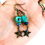 LIL SKULLS with STAR DROPS earrings