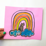 RETRO RAINBOW CAT original artwork