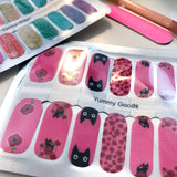 POPPYCATS - yummygoods exclusive! nail wraps (with glitter poppies!)
