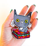 CAT ON A QUILT sticker