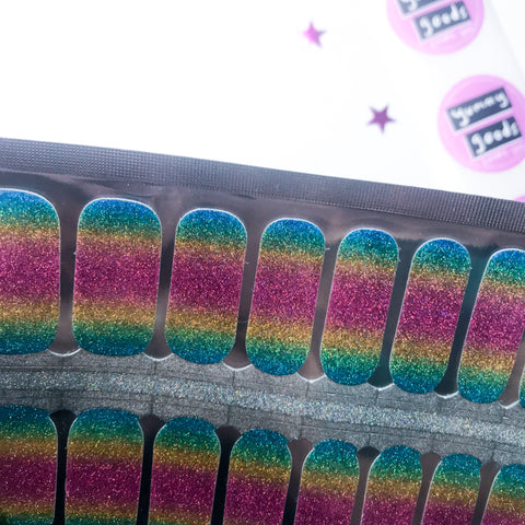 CANDY OMBRE GLITTER nail wraps