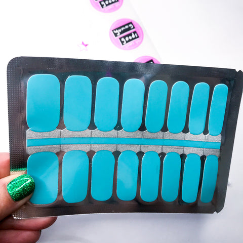 ROBIN'S EGG BLUE nail wraps (solid)