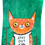 STAY OUT OF THE FOREST original artwork 4"x6"