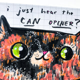 CAN OPENER? original artwork 4"x6"