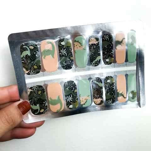 DINOSAURS nail wraps (yes, adult size!)