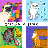 SHOPIFY TEST with options custom pet portrait  by melissa averinos