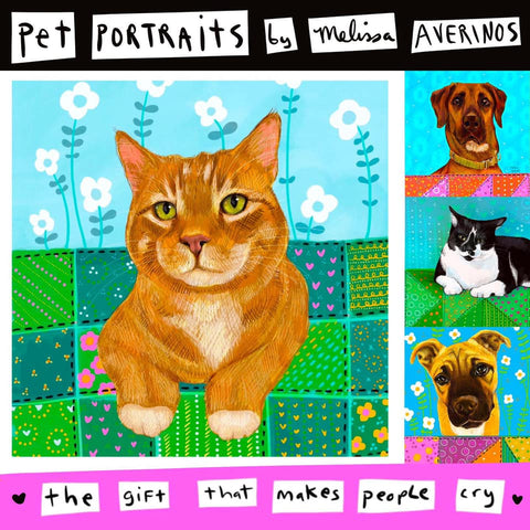 DEPOSIT for custom pet portrait by melissa averinos