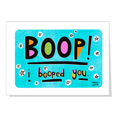 BOOP! I BOOPED YOU card