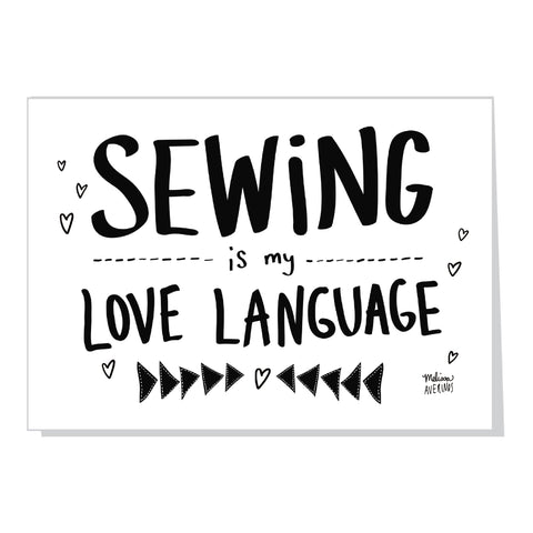 SEWING IS MY LOVE LANGUAGE card