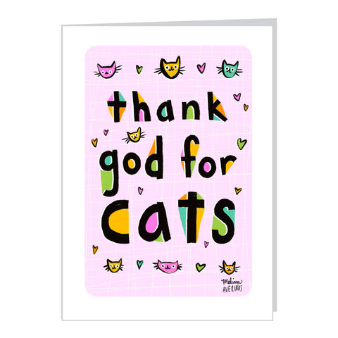 THANK GOD FOR CATS card