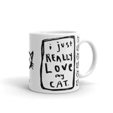 I JUST REALLY LOVE MY CAT Mug - Melissa Averinos